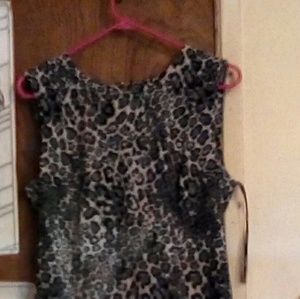 Calvin Klein Women's Sleeveless Animal Printed Dre